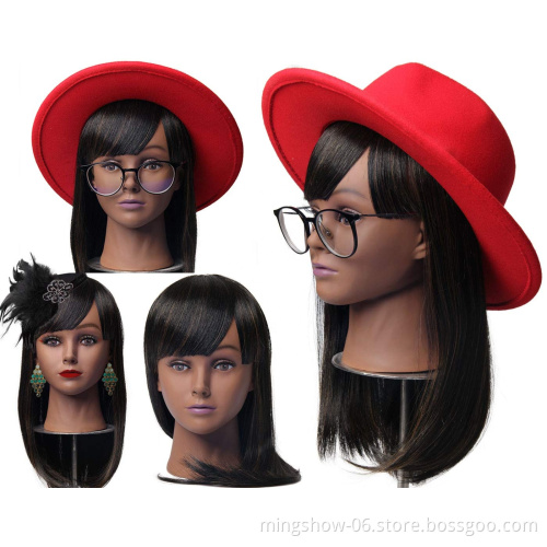 African Mannequin Head Without Hair For Making Wig Hat Display